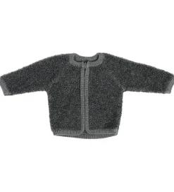 Cardigans|Uld|Smallstuff Cardigan m Lynlås - Uld - Grey Melange