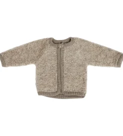 Cardigans|Uld|Smallstuff Cardigan m. Lynlås - Uld - Natur Melange