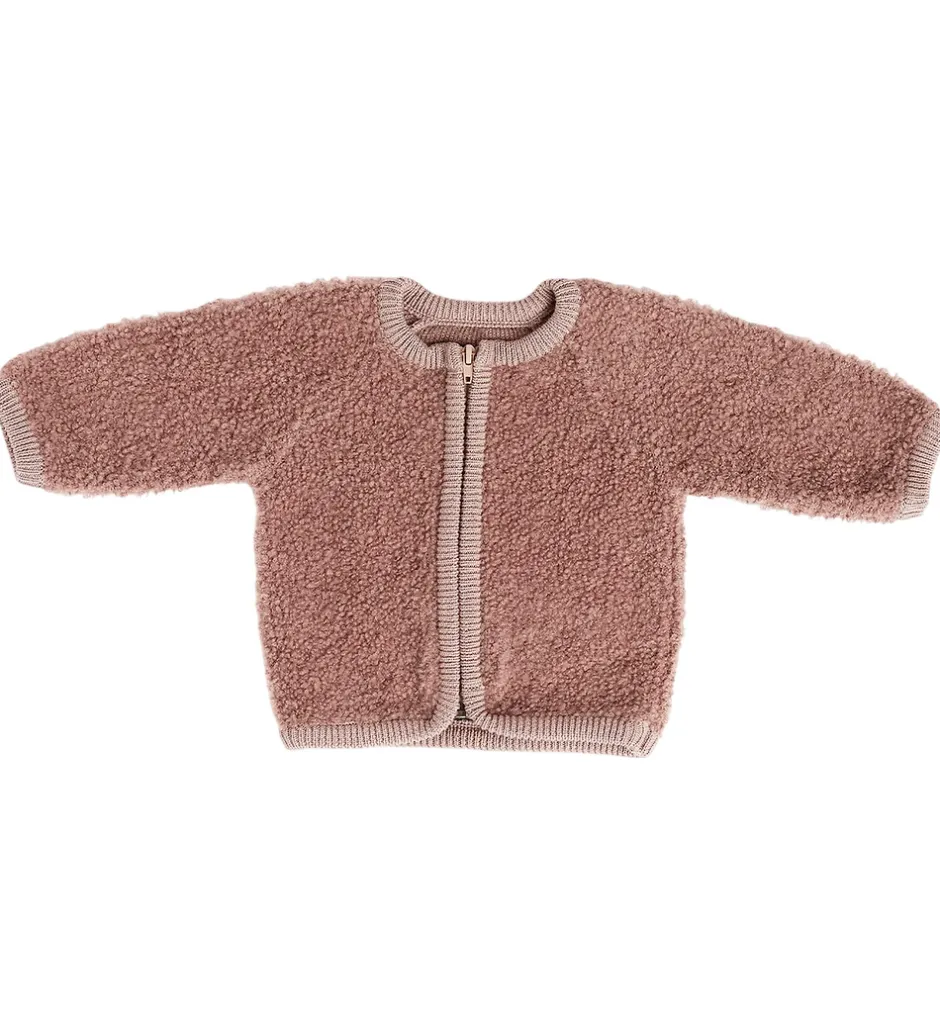 Cardigans|Uld|Smallstuff Cardigan m. Lynlås - Uld - Rose