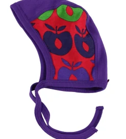 Babyhjelme|Småfolk Babyhjelm - Rød/Lilla m. Multi æbler