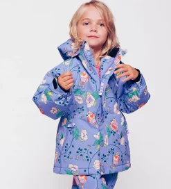 Vinterjakker|Småfolk Vinterjakke - Purple Delight m. Fugle/Blomster