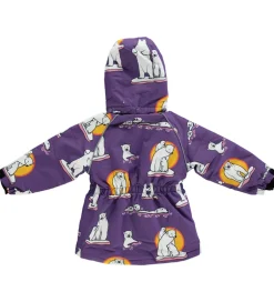Vinterjakker|Småfolk Vinterjakke - Purple Heart m. Isbjørne