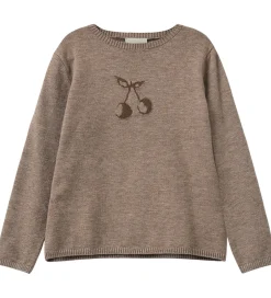 Bluser|Uld|Sofie Schnoor Bluse - Strik - Uld - Ursask - Brown Melange