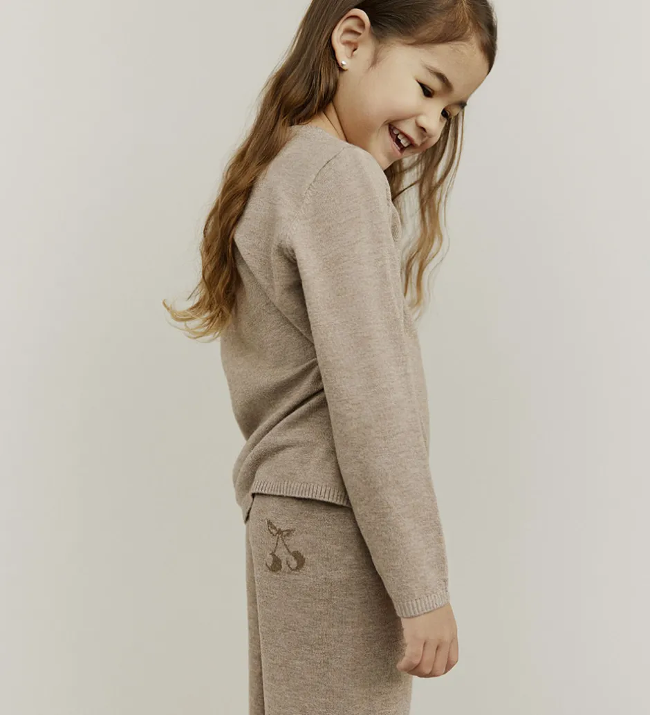 Bukser Og Jeans|Uld|Sofie Schnoor Bukser - Uld - Strik - Lovask - Brunmeleret