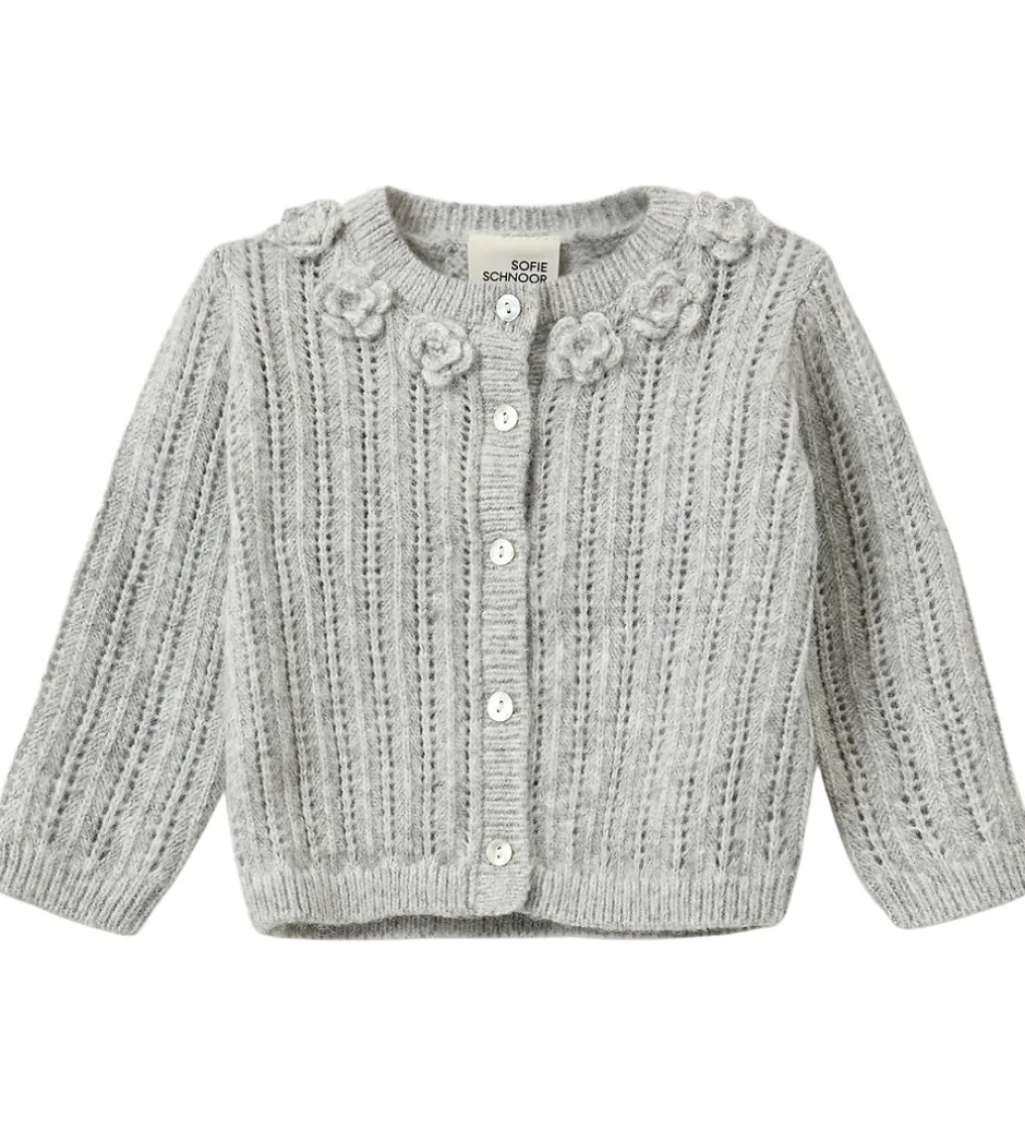 Cardigans|Sofie Schnoor Cardigan - Strik - Hennysb - Grey Melange m. Hulmø