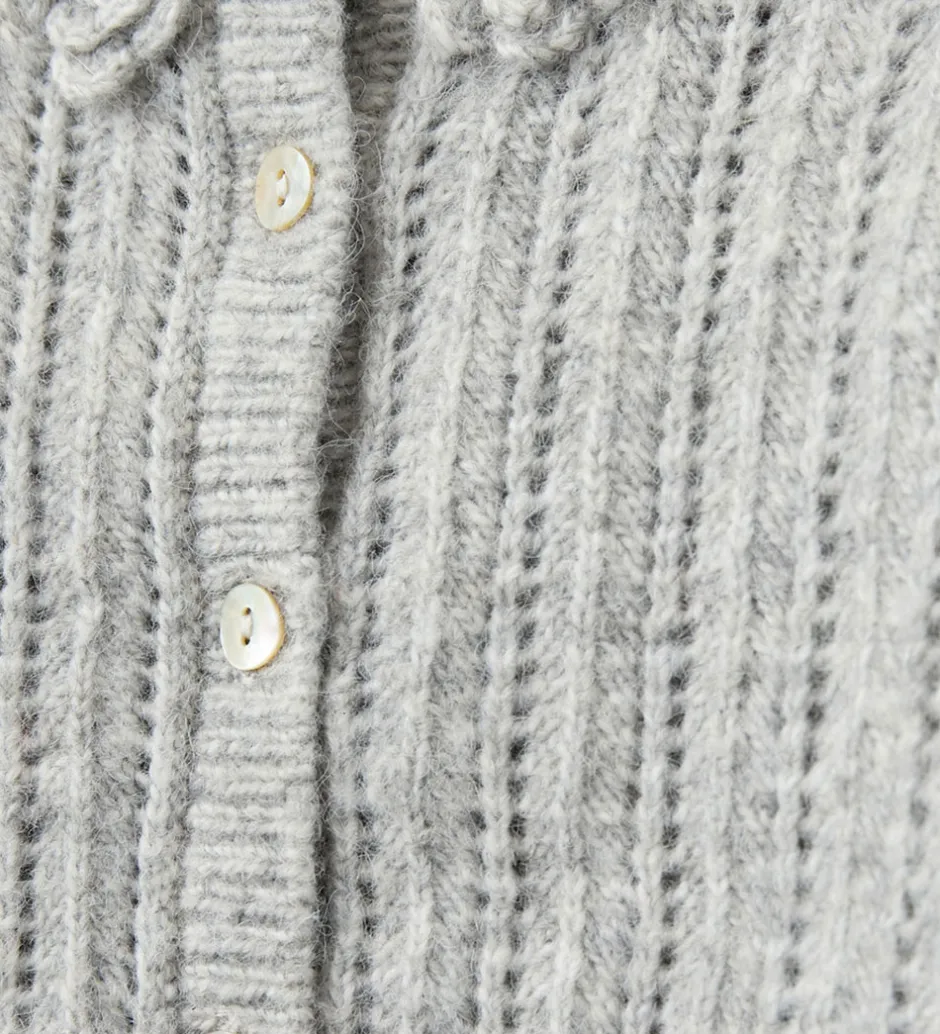 Cardigans|Sofie Schnoor Cardigan - Strik - Hennysb - Grey Melange m. Hulmø