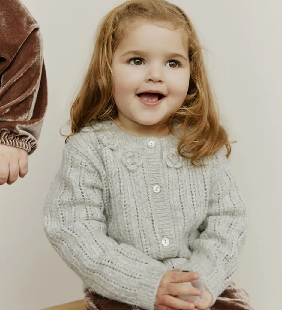 Cardigans|Sofie Schnoor Cardigan - Strik - Hennysb - Grey Melange m. Hulmø