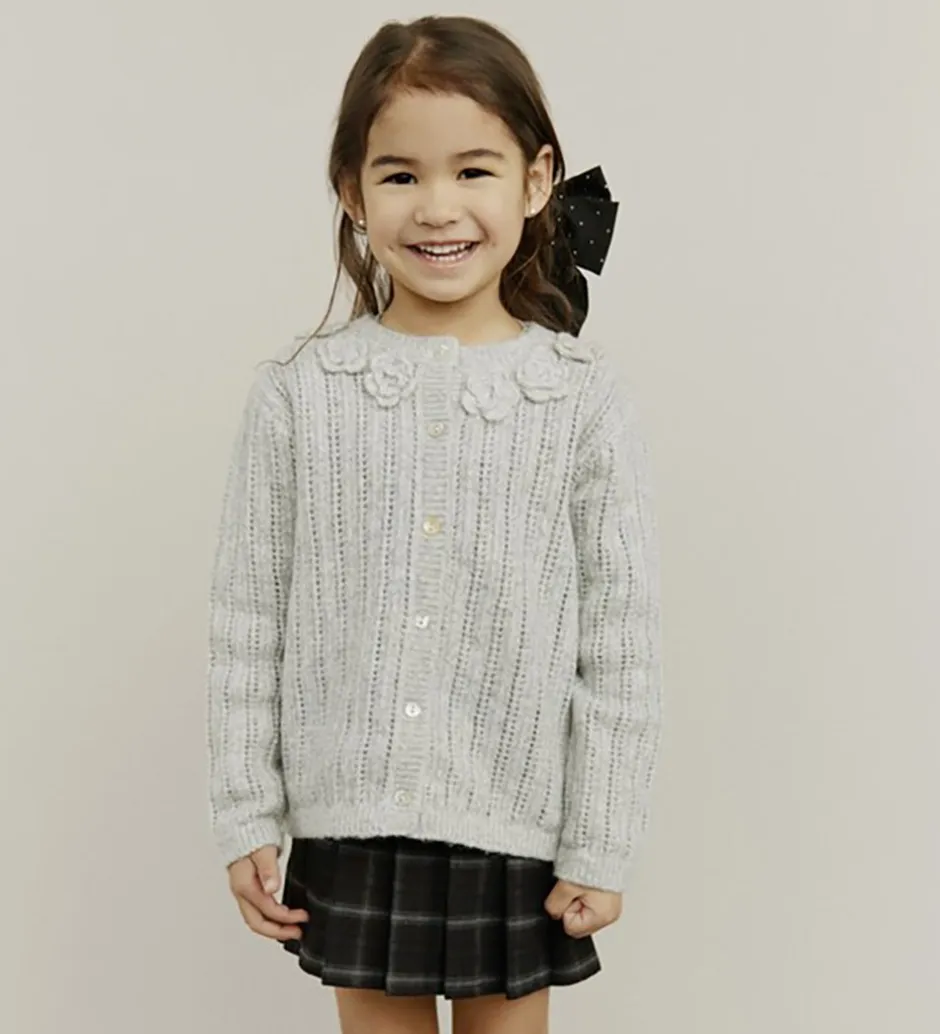 Cardigans|Sofie Schnoor Cardigan - Strik - Hennysb - Grey Melange m. Hulmø