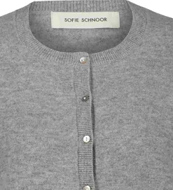 Striktrøjer|Sofie Schnoor Cardigan - Strik - Uld - Grey Melange