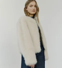 Cardigans|Sofie Schnoor Jakke - Imiteret Pels - FullaSY - Light Grey