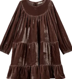 Kjoler|Juletøj|Sofie Schnoor Kjole - Velour - SelineSB - Brun