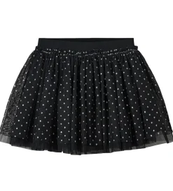 Nederdele|Sofie Schnoor Nederdel - Tyl - Siggysk - Sort m. Prikker