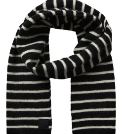 Tørklæder|Sofie Schnoor Tørklæde - Strik - Lailasy - Sort m. Striber