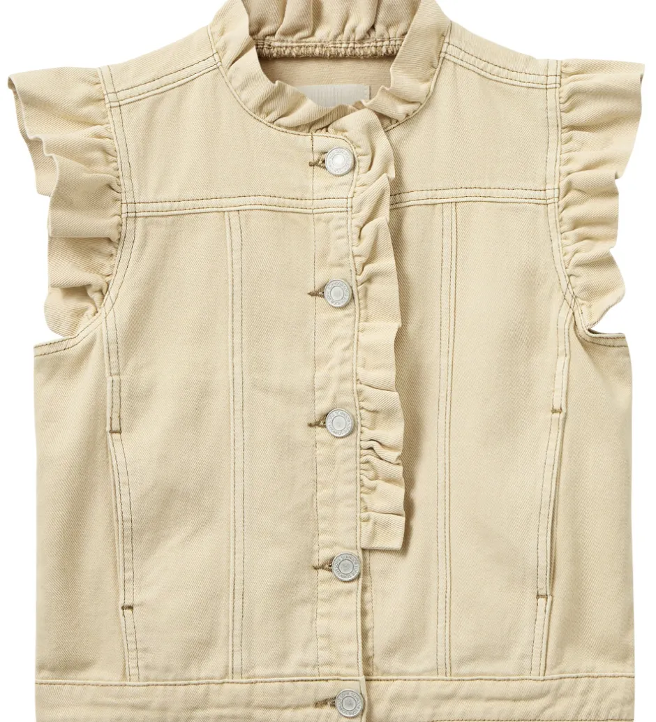 Veste|Sofie Schnoor Vest - Denim - Arahsy - Off White Sand