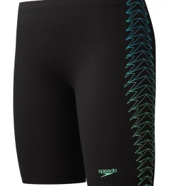 Badetøj|Speedo Badebukser - Plastisol Placement - Sort m. Grøn