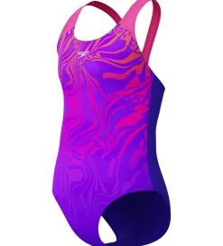 Badetøj|Speedo Badedragt - Digital Placement Splashback - Lilla/Pink