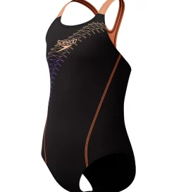 Badetøj|Speedo Badedragt - Medalist - Sort/Fersken