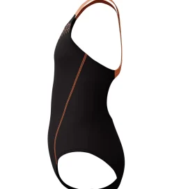 Badetøj|Speedo Badedragt - Medalist - Sort/Fersken