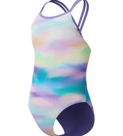 Badetøj|Speedo Badedragt - Printed Twinstrap - Lilla/Grøn/Orange