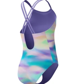 Badetøj|Speedo Badedragt - Printed Twinstrap - Lilla/Grøn/Orange