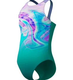 Badetøj|Speedo Badedragt - Printed Pulseback - Grøn/Pink