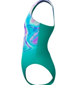 Badetøj|Speedo Badedragt - Printed Pulseback - Grøn/Pink