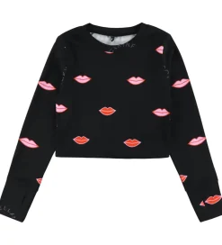 Badetøj|Stella McCartney Kids Badebluse - Cropped - UV50+ - Sort m. Læbe