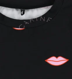 Badetøj|Stella McCartney Kids Badebluse - Cropped - UV50+ - Sort m. Læbe