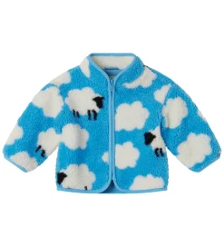 Fleece|Stella McCartney Kids Fleecejakke - Lyseblå m. Skyer/Får