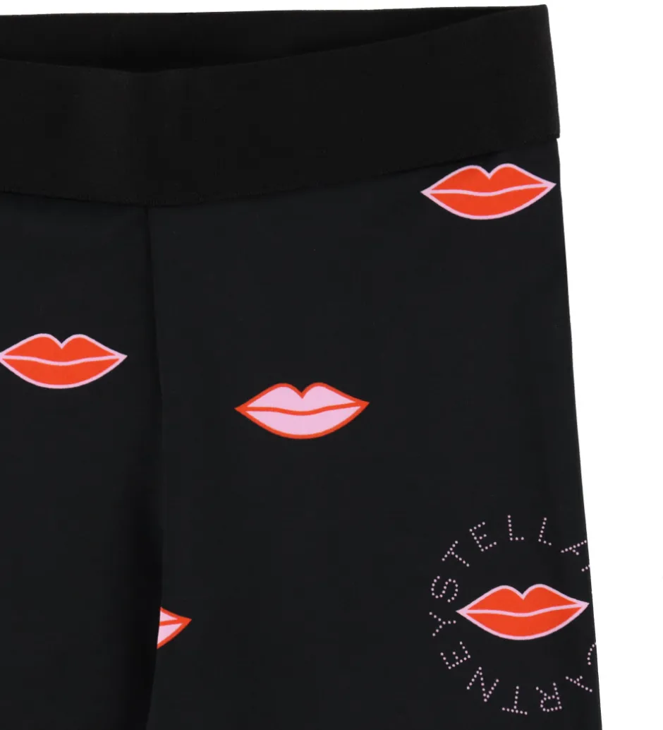 Leggings|Badetøj|Stella McCartney Kids Leggings - Sort m. Læber