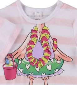 Sommerdragter|Stella McCartney Kids Sommerdragt - Hvid/Rosastribet m. Flamingo