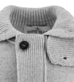 Cardigans|Striktrøjer|Stone Island Cardigan - Uld/Viskose - Gråmeleret