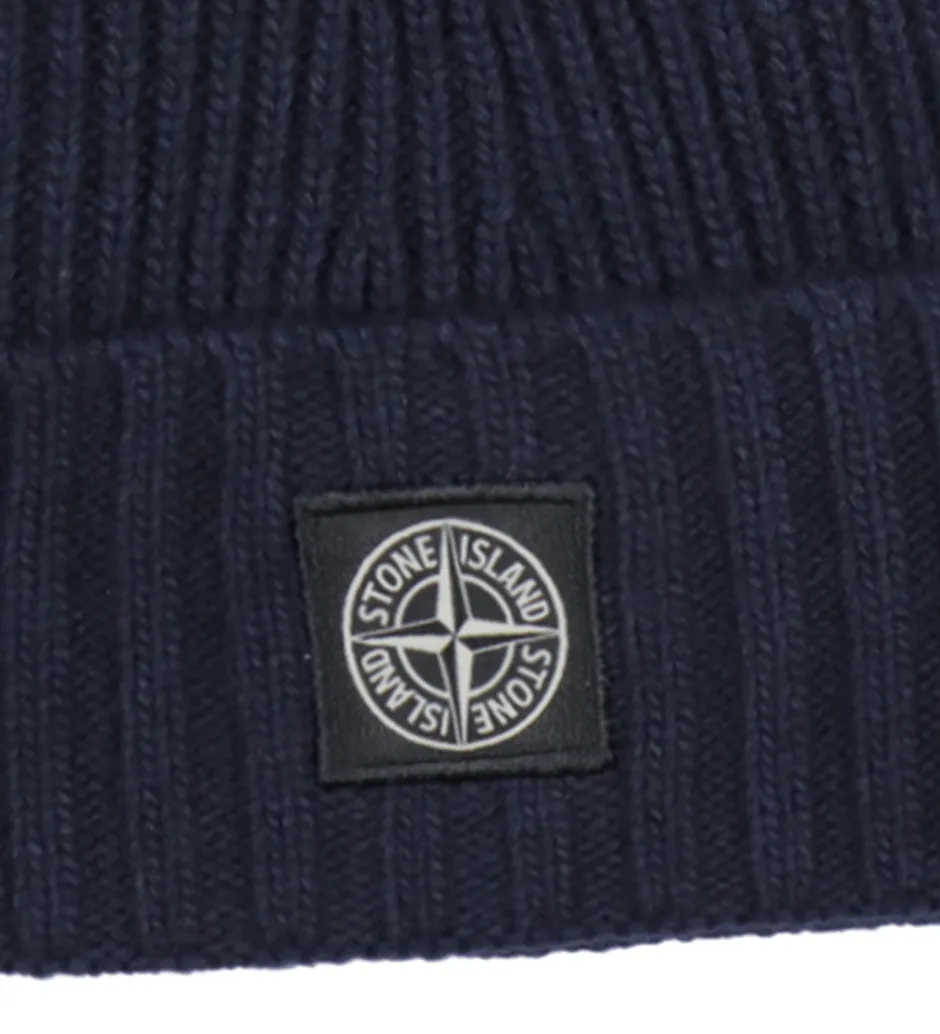 Huer Og Hatte|Stone Island Hue - Uld/Viskose - Navy
