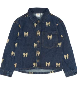 Skjorter|The New Denimjakke - TnRaquel - Medium Blue Denim AOP