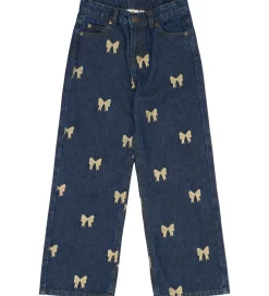 Bukser Og Jeans|The New Jeans - Wide - TnRaquel - Medium Blue Denim AOP