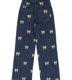 Bukser Og Jeans|The New Jeans - Wide - TnRaquel - Medium Blue Denim AOP