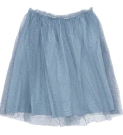 Nederdele|The New Nederdel - Tyl - TnNarice - Ashley Blue/Gold m. Guldprik