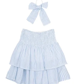 Nederdele|The New Nederdel/Hårelastik - TnNalani - White Swan Striped m. G