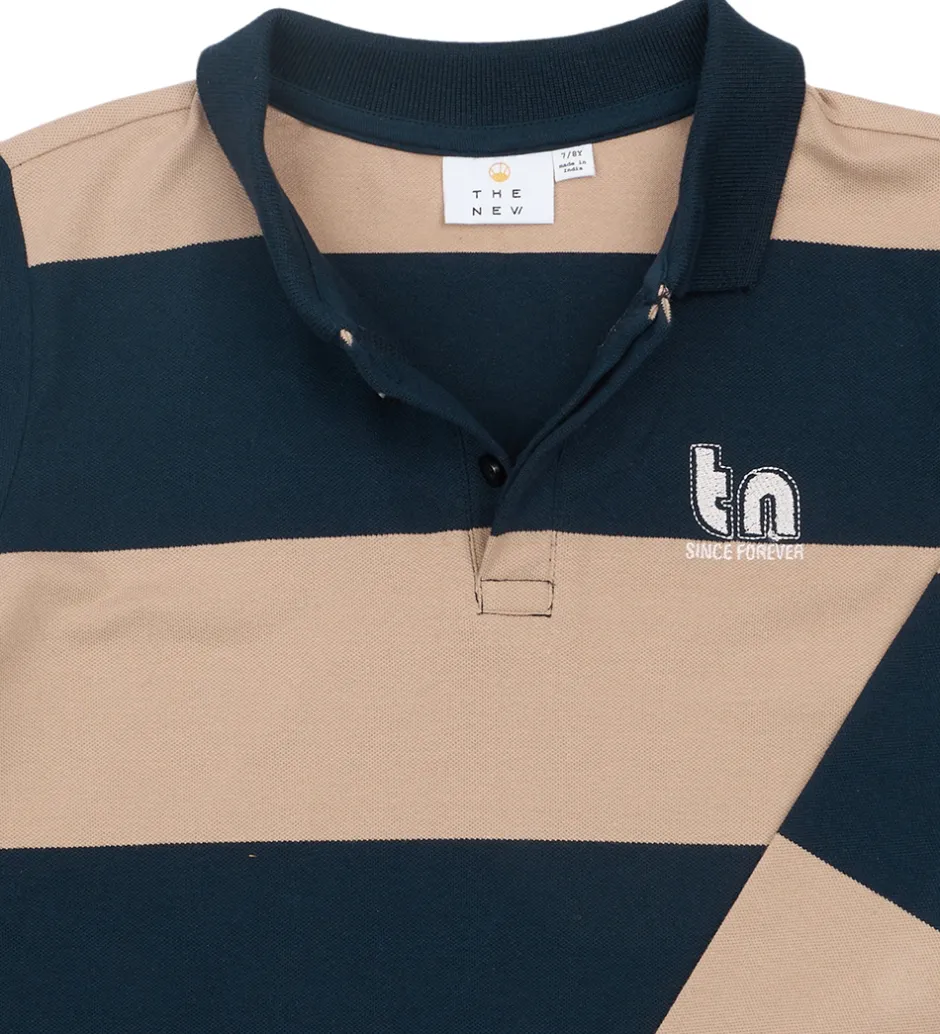 T-Shirts|The New Polobluse - Piqué - TnRhett - Navy Blazer Striped