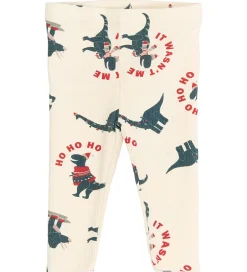 Juletøj|Leggings|The New Siblings Leggings - Rib - TnsbHoliday - Gardenia Dino