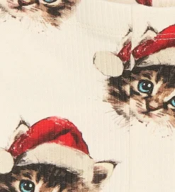 Juletøj|The New Siblings Leggings - Rib - TnsbHoliday - Gardenia Cat