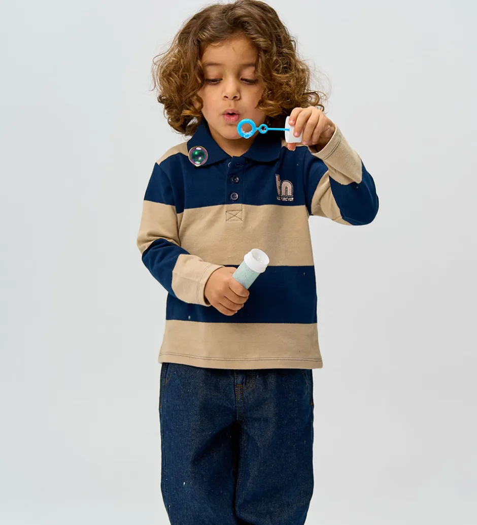 T-Shirts|The New Siblings Polobluse - TnstRinon - Navy Blazer Striped