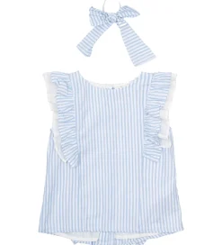 Toppe|The New Top/Hårelastik - TnNalani - White Swan Striped m. Glimme