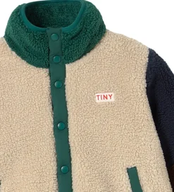 Fleece|Tiny Cottons Fleecejakke - Color Block Polar - Dark Green