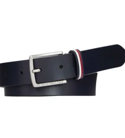 Bælter|Tommy Hilfiger Bælte - Leather Belt - Navy Blue