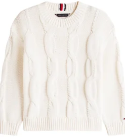 Bluser|Tommy Hilfiger Bluse - Strik - Cable - Ivory Silk/White