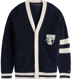 Striktrøjer|Tommy Hilfiger Cardigan - Strik - Varsity Graphic - Dark Night N