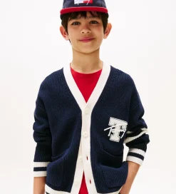 Striktrøjer|Tommy Hilfiger Cardigan - Strik - Varsity Graphic - Dark Night N