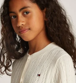Striktrøjer|Tommy Hilfiger Cardigan - Strik - Mini Cable - Ivory Petal
