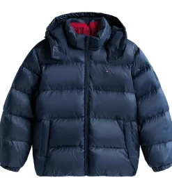 Overgangsjakker|Dunjakker Og Dynejakker|Tommy Hilfiger Dunjakke - Essential Down - Dark Night Navy